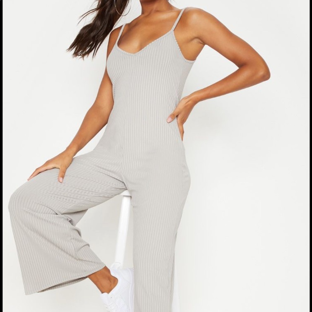 NEW WITH TAGS: Cute Grey Ripped Jumpsuit
